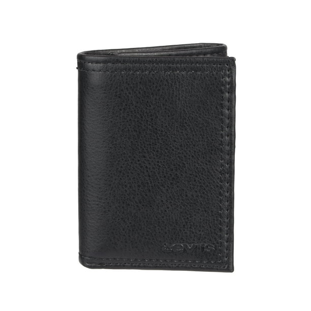 Black Levi's® Men’s Leather RFID Security Billfold Wallet